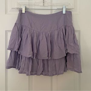 Forever 21 High Waisted Purple Ruffled Skirt